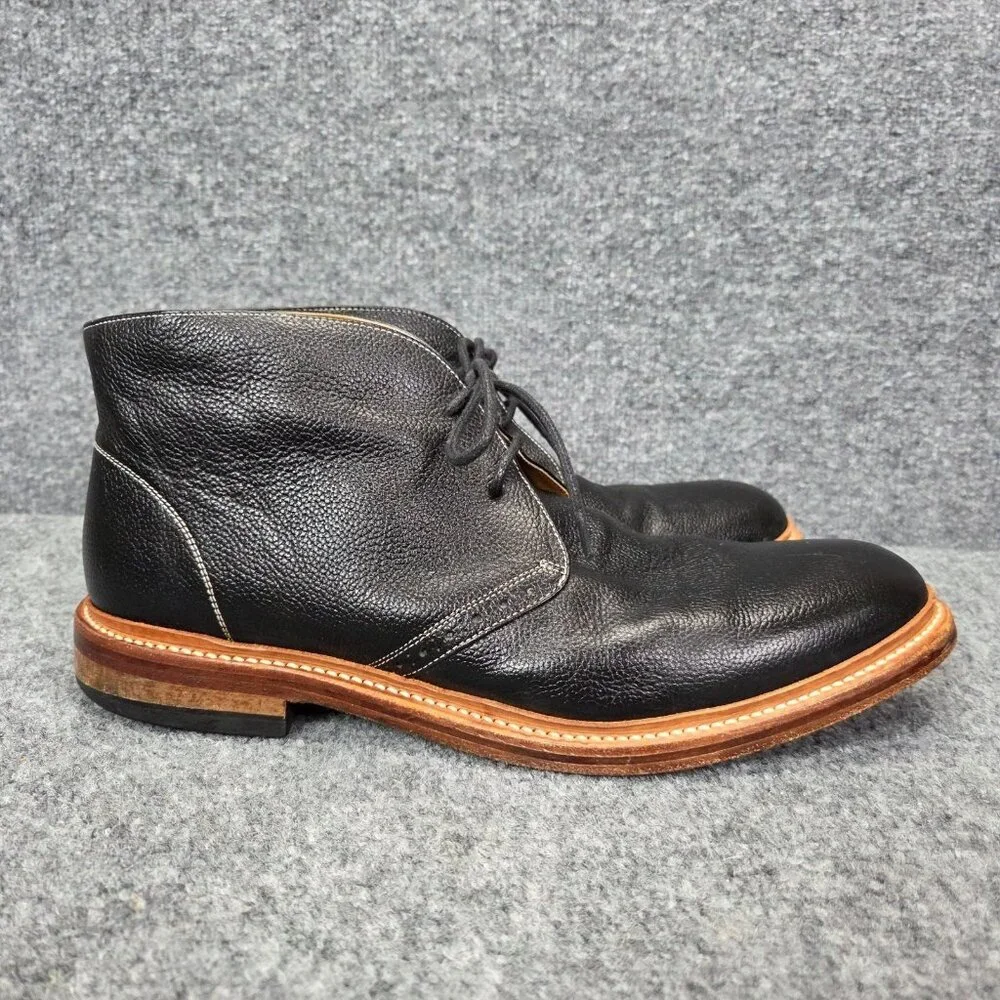 Stacy Adams Men's M2 Black Plain Toe Chukka Boots Goodyear‎ Welted 12 D